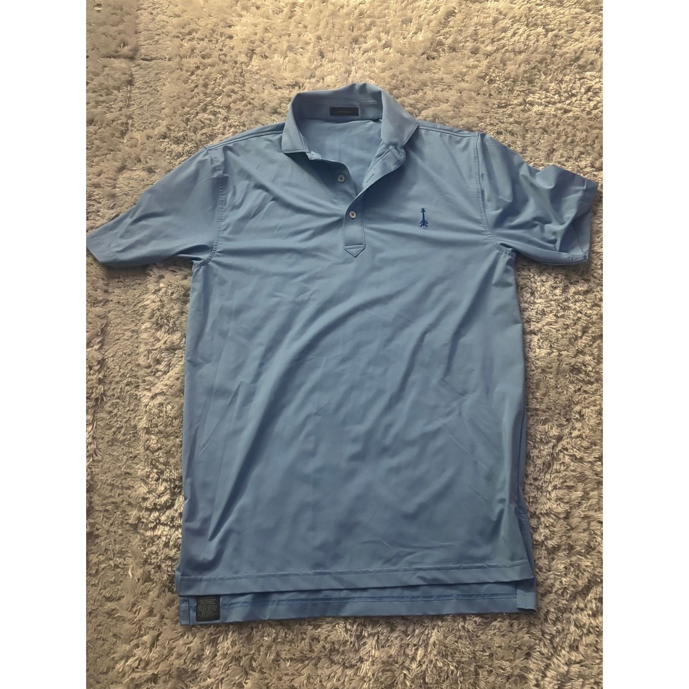 Turtleson Mens Performance Polo Shirt Light Blue‎ Short Sleeve Golf Top Size S